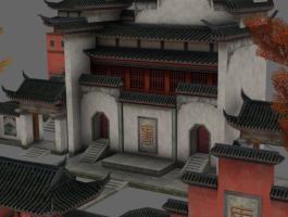 书院宫殿场景模型