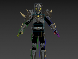 黑犀铠甲带贴图绑定