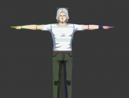 白衣服男人max绑定模型