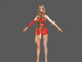 红衣女时装模型