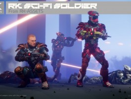 科幻赛博朋克战士带动画