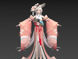 高质量模型 不知火 角色模型带绑定