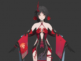 【深空之眼】镜花黄泉·伊邪那美-彼岸浮生max maya 双版本